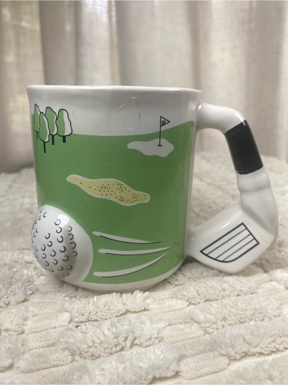 Vintage Emson 3D Golf Mug Ceramic Novelty Driver Putter Club Handle Sport Cup